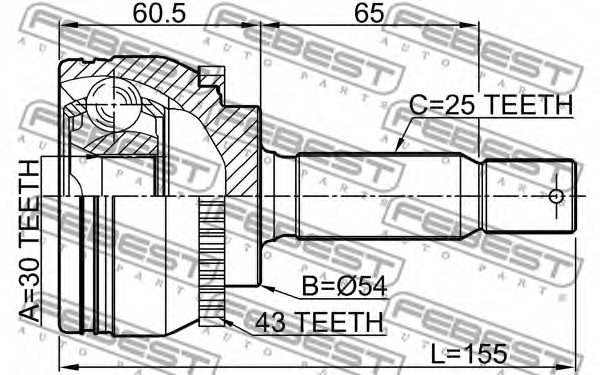 MITSUBISHI MR290409 Joint, drive shaft